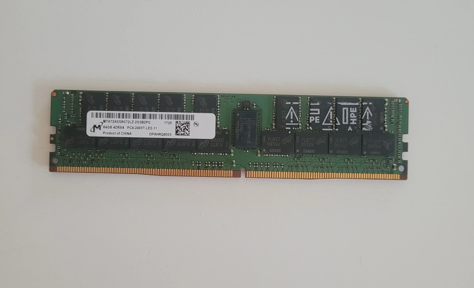 MICRON 64GB PC4-2400T-L Low Load Reduced ECC LRDIMM Memory