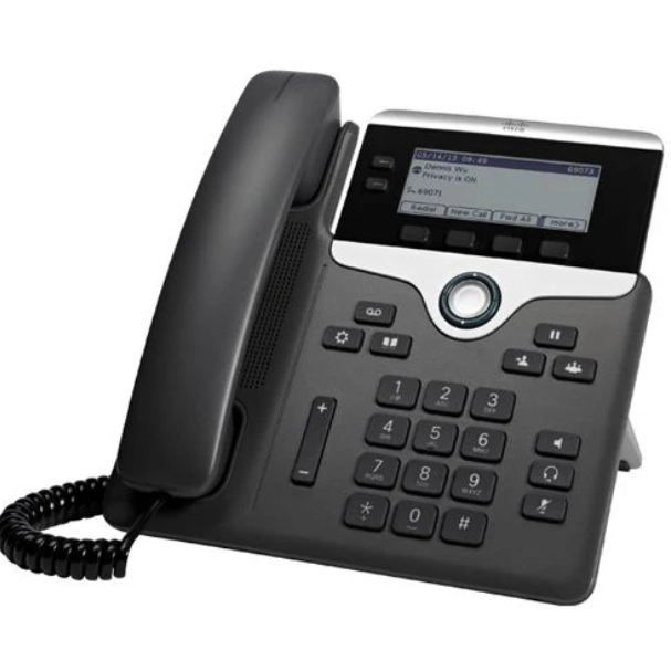 [CP-7821-K9-GRADEAPLUS] Cisco IP Phone 7821 (CP-7821-K9), 2 líneas, pantalla 3,5" monocroma retroiluminada, 2 puertos 10/100, PoE (Grado: A(+))